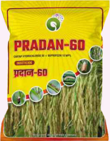 Pradan-60 (Cartap Hydrochloride 50% + Buprofezin 10% WP)